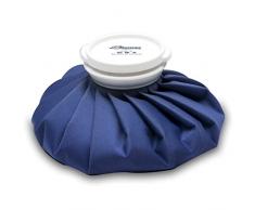 BICAREE Ice Pack riutilizzabile, acqua calda/fredda, copertura inclusa, borsa ghiaccio elastica traspirante, 28 cm, blu. Ideale per infortuni e comfort.