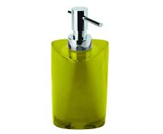 Gedy Verde Twist Dosasapone 250 ml, Misure: 17, 5X8,5 CM, Dispenser Sapone Bagno Realizzato in Resina Resistente di Alta qualità, Design Babled&Co, Fatto a Mano, 2 Anni di Garanzia, Unica