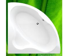 Vasca da bagno angolare 120 x 120 cm ISLAND + supporto vasca + scarico, set completo