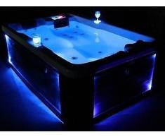 Vasa-Fit W195S - Whirlpool W195, Jacuzzi, Whirlpool in acrilico sanitario, per 2 o 3 persone, colore: bianco cielo