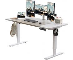 Radlove Desk, scrivania elettrica regolabile in altezza, con 4 controlli di memoria e tecnologia anticollisione (76 x 160 cm, Rovere + bianco)
