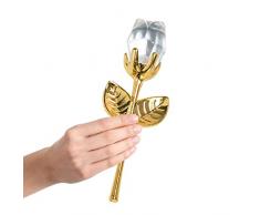 KATEL Rosa di Cristallo di Natale,Statua del Fiore della Statuetta della Rosa di Cristallo di Natale - Ornamento di Cristallo per la Decorazione della scrivania di casa, Regali di Anniversario