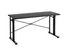 Amazon Basics, Scrivania da Gaming Regolabile in Altezza, Nera, 120 x 55 cm