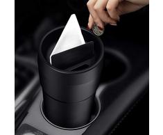 LYCOS3 Dust Trash Can, Multifunzione Office Storage Portamonete Auto Mini Tazza di plastica Cestino per casa Auto Ufficio, Nero, Taglia Libera