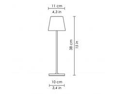 Ai Lati POLDINA foglia ORO metallica Lampada da Tavolo LED 2W 3000K Ricaricabile IP54 Esterno