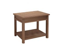 TOMYEUS Tavolinetto Soggiorno Laterale Soggiorno in Legno Tavolo dangolo Office 2 Pavimento pianta rastrellatura da Letto da Letto Retro Resistente scaffale Tavolini Bassi per Soggiorno