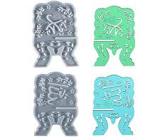 Titolare libro di Stampo In Resina, Basamento di Libro di Muffa, FAI DA TE Stampo In Silicone di Lettura Scaffale, farfalla a Forma di X Per La Decorazione Home Office Forniture Religioso