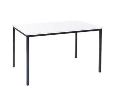 Mendler Scrivania Tavolo Ufficio conferenza Braila MDF 80x120x75cm Bianco