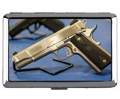 Creativo Custodia per archiviazione, pistola a pistola pistola protezione metallo Titolare della carta di credito credito aziendale