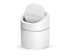 Gsrhzd Mini pattumiera, Mini Cestino Spazzatura Ufficio, Pattumiera da tavolo, utilizzata in soggiorno, camera da letto e ufficio, pattumiera interna in plastica (2L)