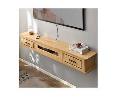 Mobile Shallow Floating TV Console, Parete Montata TV Stand Componente Mensola per Soggiorno, Camera da Letto, Home Office (Color : Brown, S : 130cm)