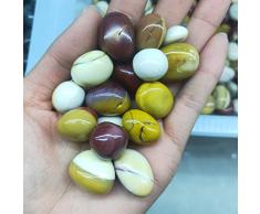 Equilibrio energetico Natural Stone uovo giallo pietra cristallo di cristallo trombato in pietra di cristallo cyeling minerali minerali home scrivania decorazione dellacquario . Decorazione domestica