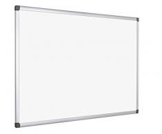 Bi-Office Maya - Lavagna Bianca, 60 x 45 cm, Con Cornice In Alluminio, Superficie Cancellabile A Secco Non Magnetica