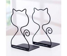 Aveo Fermalibri Supporti reggilibro 1 Paio di reggilibri Organizer Desktop Office Home Book Scaffale Portaoggetti Libro Reggilibri (Color : Black, Dimensione : A)