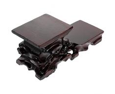 Garneck Legno Display di Stand di Base Mobili Orientale Cinese Antico di Visualizzazione di Legno Mensola di Esposizione del Basamento Rotondo per La Decorazione Home Office