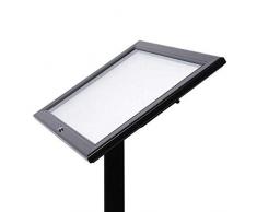 Leggio con Bacheca Porta Menu per Esterni Colore Nero