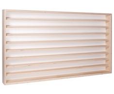 Vetrina (V10) per modellismo in legno di betulla, con 2 vetri di plexiglas, Dimensioni 100 x 55 x 7,5 cm, vetrinetta, bacheca, espositore, collezionismo