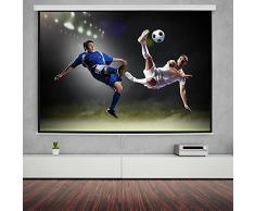 Bakaji Schermo per Proiezione Videoproiettore 100" Home Cinema Telo Proiettore 203 x 152 cm FULL HD TV
