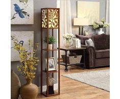 Lampade da terra Lampada mensola Moderna Coperta mensola con Legno, Moderne per Home Office dormitorio, scaffale di stoccaggio.