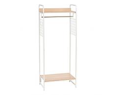 Iris Ohyama, Appendiabiti in metallo/appendiabiti con ripiani e ripiano/appendiabiti/appendiabiti in metallo, Design, moderno, Ufficio, Casa - Metal Garment rack - PI-B4 - Marrone chiaro