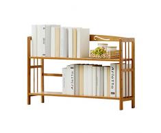 CJshop Libreria Scaffale Scaffale Multifunzionale Regolabile di stoccaggio di Home Office della cremagliera di Legno del scaffale di stoccaggio di Legno del Desktop Scaffale Moderno (Size : 90cm)