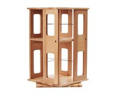 Scaffale Libreria 360 ° Desktop Rotating Bookshelf Office Independent Desktop File Scaffale per stoccaggio rack, Camera da letto Soggiorno Soggiorno Scaffale per libri Autoportante Mobiletto Armadiett