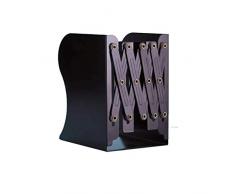 WUHE Librerie Retrattile e Regolabile Bookshelf, Mini Sorting Bookshelf, Office Home Desktop Libri, Semplice Verticale Ferro Bookshelf Scaffale (Color : Black)