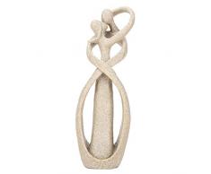 Kuuleyn Kiss Lovers Coppia Statuetta Figurina Abbraccio Bacio Arenaria Intagliato Figurina Arte Decorazione Artigianale per Home Office Scaffale da Tavolo