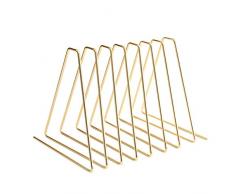 N A Portariviste Metallo, Porta Giornali, Scrivania Scaffale per Libri Triangolo Multifunzione File Organizer Decor Home Office (Oro)