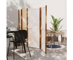 XIAOGUANG Divisorio a 6 Pannelli Bianco Crema 420x180 cm,Pannelli Divisori per Interni,Divisorio per Ambienti,Paravento da Interno