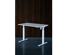 Kulik System - E-Table Scrivania con Altezza Regolabile - Scrittoio Laptop o PC con Tavola di Alta Capacità di Carico - Tavolo Elettrico Automatico, Memorizza 4 Posizioni 70x120 cm, Bianco