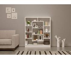 VENUS Libreria - Scaffale per libri - Scaffale per ufficio / soggiorno dal design moderno (Bianco)