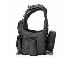 YAKEDA® Ventilatori Army Tactical Vest Cs campo Swat Tactical Vest dell'esercito all'aperto Vest Cs gioco Vest Cosplay di Counter Strike gioco Vest-322 (Nero)