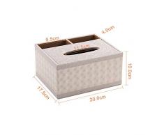 LINGJUN Organizzatore Scrivania Ufficio Casa Scatola Telecomando Universale Porta Fazzoletti PU Impermeabile Fazzoletto di Carta Salviette (5#Stile cinese)