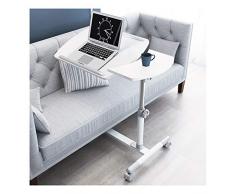 RKRXDH Tavolo Servitore Multiuso Telescopico Spostare Altezza Regolabile Scrivania per Laptop (Color : White)