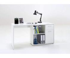 AVANTI TRENDSTORE - Elsa - Scrivania ad Angolo in Legno Laminato, Disponibile in 2 colorazioni Diverse. Dimensioni Lap 117x74x83 cm (Bianco)