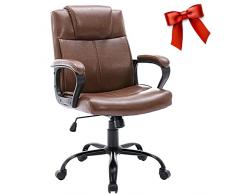 DYHOME Sedia Ufficio Sedie Ufficio Ergonomica, 350LBS Sedie e poltrone da ufficio, Regolabile Sedia Scrivania, Girevole Sedia della marrone, Supporto Lombare, Funzione di Inclinazione Libera