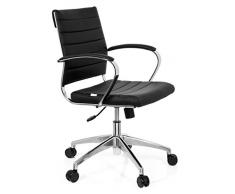 HJH Office Paavo Sedia da Ufficio/Poltrona Presidenziale, Ecopelle, 100% Poliuretano, Nero