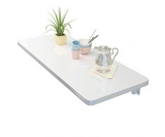 TRGCJGH Tavolo Pieghevole Scrivania Ribaltabile A Parete Tavolo da Cucina Pieghevole in Legno Bianco Tavolo Pieghevole A Muro Tavolo da Lavoro Pieghevole A Parete,50x30cm
