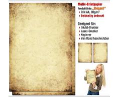 Paper-Media - Carta da lettere con effetto anticato su entrambi i lati, formato A4, grammatura 90 g/m², 20 fogli