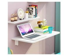 JSSSM Scrivania Pieghevole A Muro Tavolo Pieghevole Scrivania Pieghevole Salvaspazio Tavolo A Foglia Caduta (Color : Black, Size : 100x30cm)