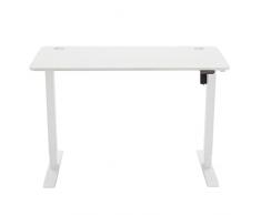 Marchio Amazon - Movian Scrivania ad altezza regolabile elettrica, base e piano tavolo bianchi, 120 x 60 cm