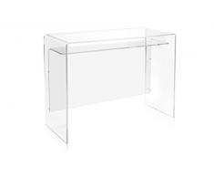 Web Convenienza Scrivania di Design in Plexiglass - Moremore 18 Trasparente - Scrivania per Camera da Letto, Studio e Ufficio