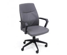 My_office START Poltrona, Poliuretano, Nero, 59x59x105 cm