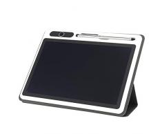 Lavagna LCD per scrittura a mano, blocco note elettronico da 10 pollici con custodia in ecopelle, tavolo da disegno elettronico per lavoro e studio, riunioni di lavoro(Nero)
