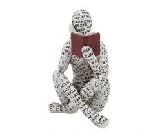 Haofy Statuetta da Donna in Resina Che Legge, Statua in Resina in Stile Pensatore per Ornamenti da Scaffale per Stampaggio Polpa di Lettura per la Decorazione del Desktop Dellhome Office(A)