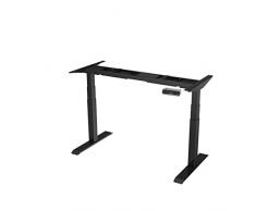 FLEXISPOT E7 Scrivania Regolabile in Altezza Standing Desk a 3 Stadi a 2 Motore con Tastiera a Memoria Automatica,Capacità di Carico 125 kg(Nero)