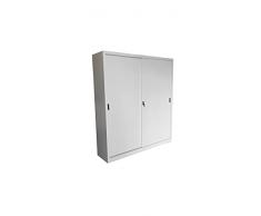 Armadio in Metallo Ufficio / Archiviazione Ante Scorrevoli Dim. 180x45x200h cm