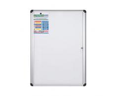 Bi-Office Bacheca Enclore Extra, Superficie Magnetica In Acciaio Laccato, Bacheca Con Anta Battente Per Interni in Alluminio, Dimensioni: 723 x 984 mm - 9xA4