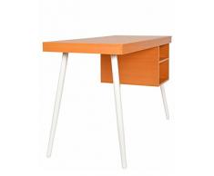 ts-ideen Scrivania di Design da Ufficio Studio Tavolo da Computer color Arancio